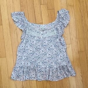 Lucky Brand Multicolor Floral Blouse